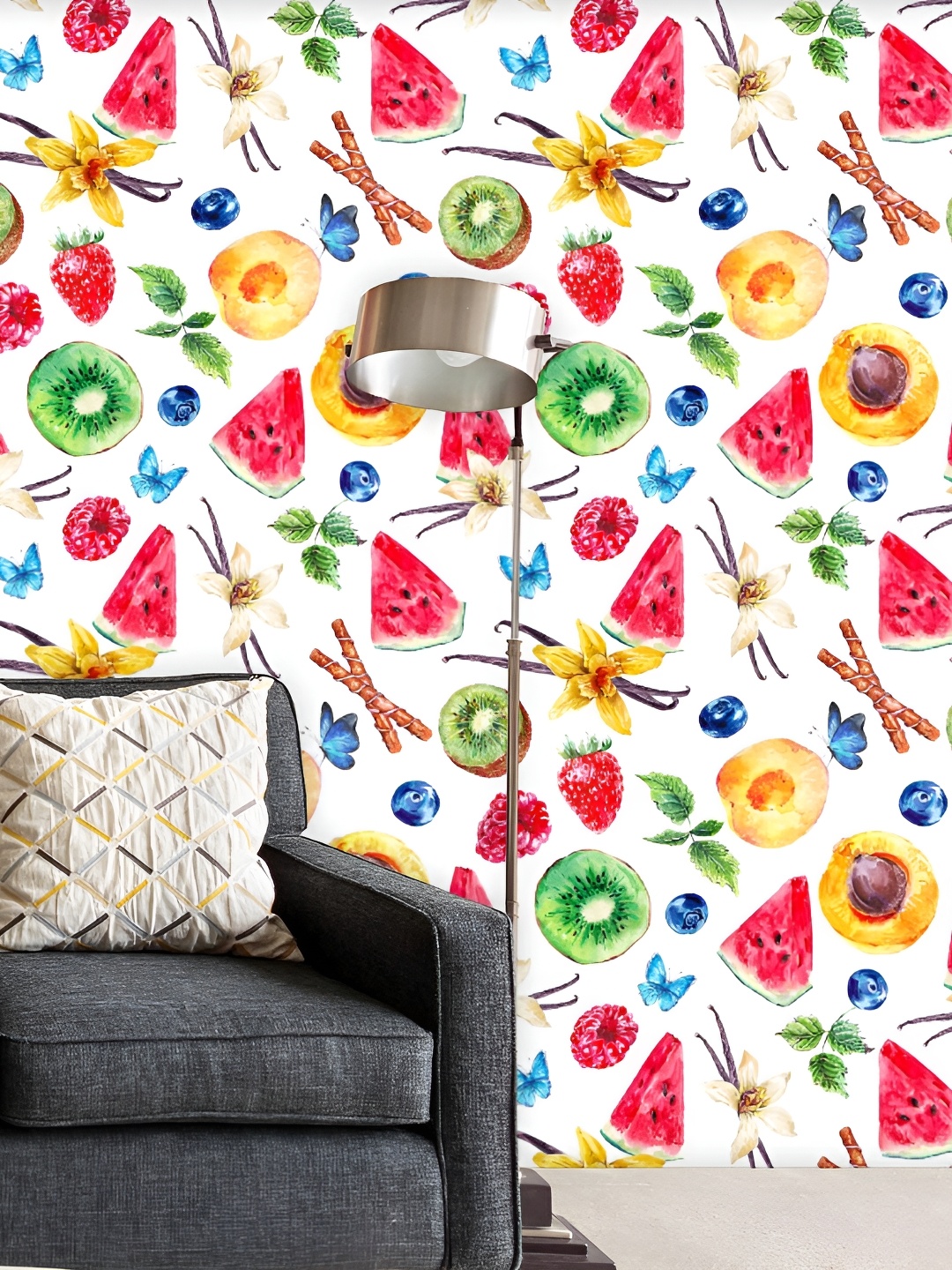 

ArtzFolio White & Red Fruit Printed Self Adhesive Wall Decal