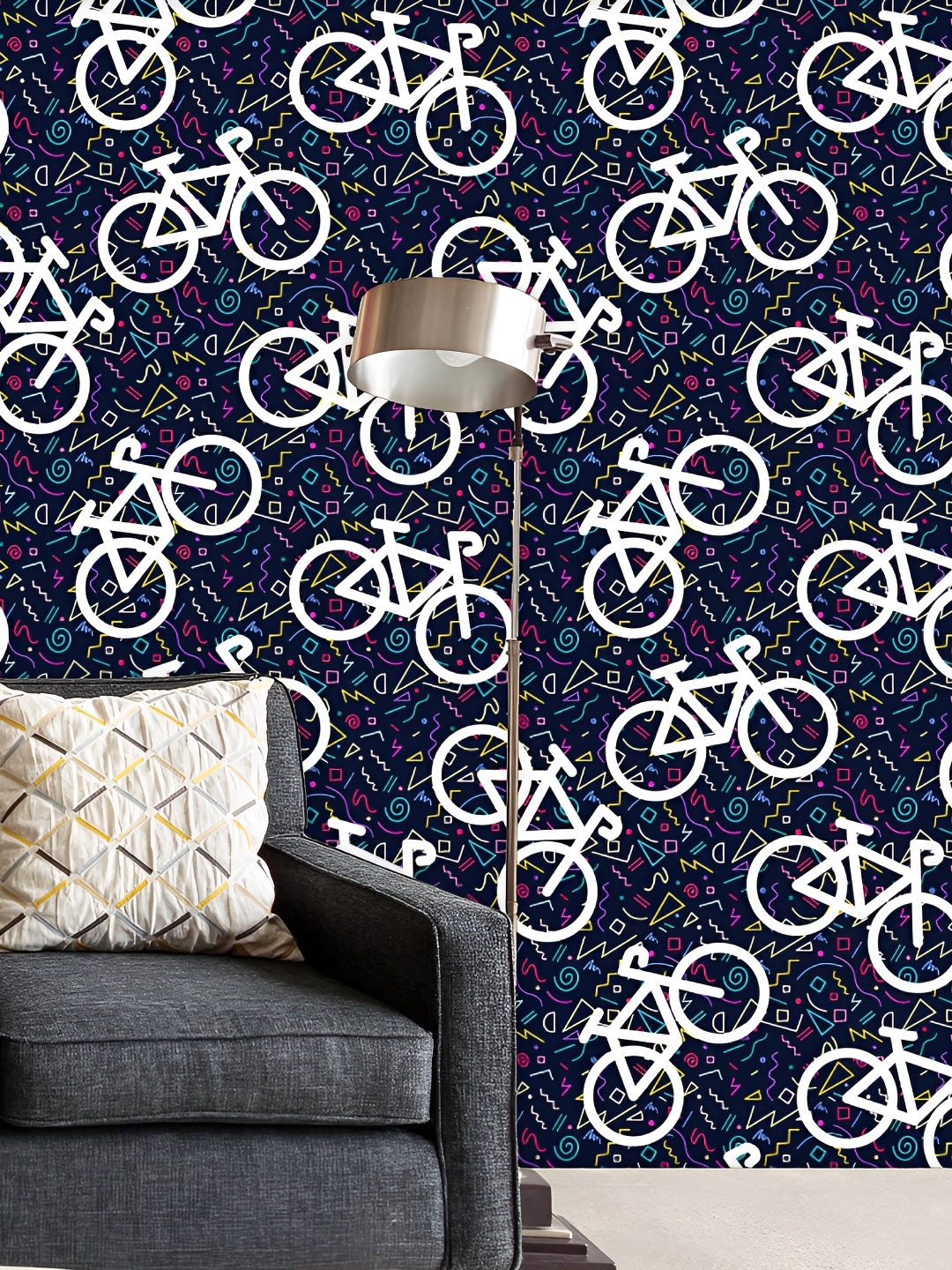 

ArtzFolio Navy Blue & White Peel & Stick Non-PVC Vinyl Self-Adhesive Wall Sticker