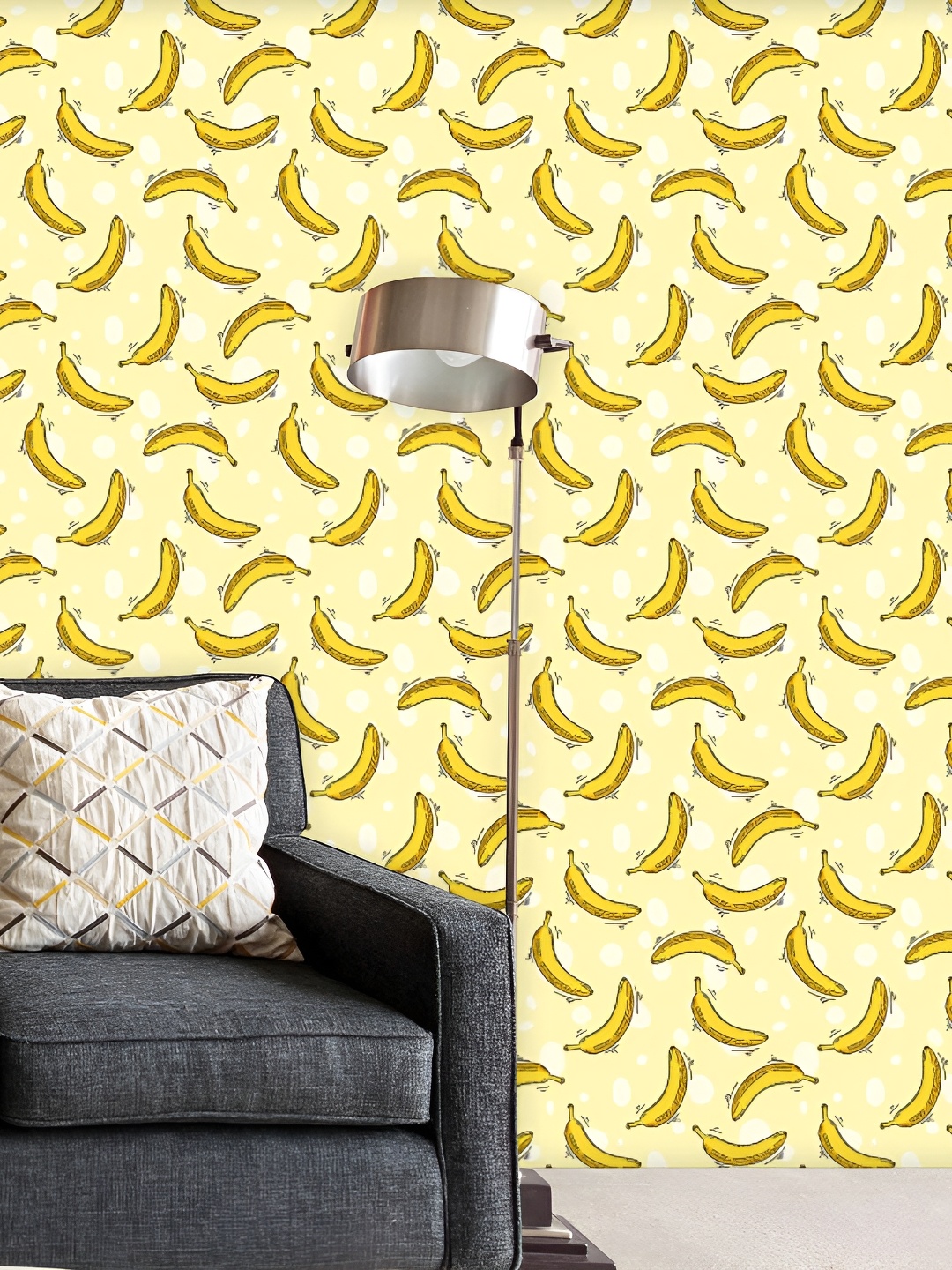 

ArtzFolio Beige & Yellow Banana Printed Peel & Stick Wall Decal