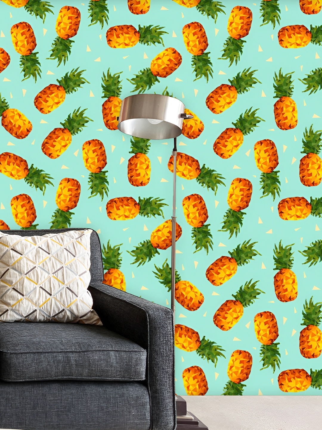 

ArtzFolio Green & Orange Printed Peel & Stick Wall Decal
