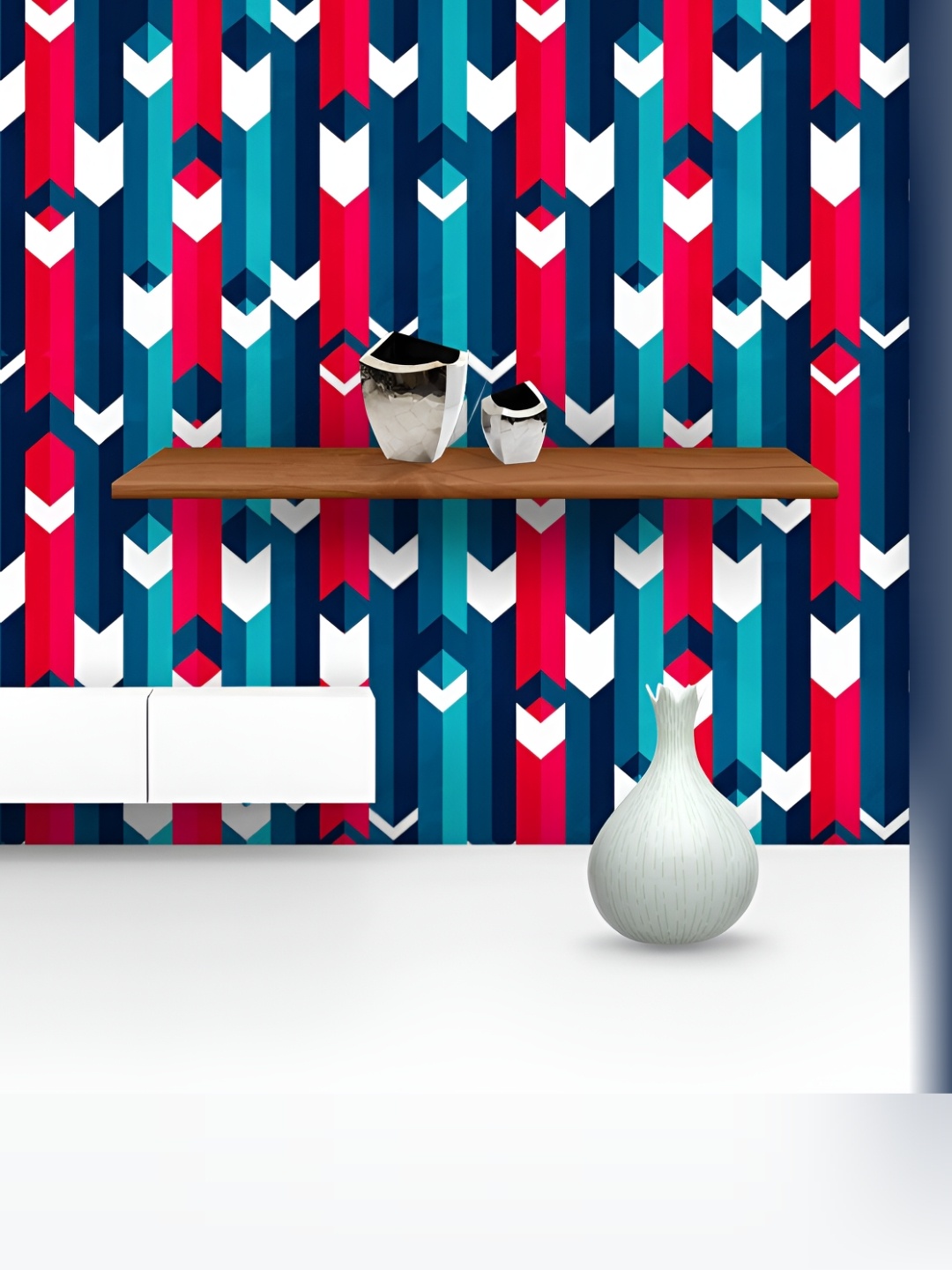 

ArtzFolio Blue & Red Striped Self Adhesive Decals & Stickers