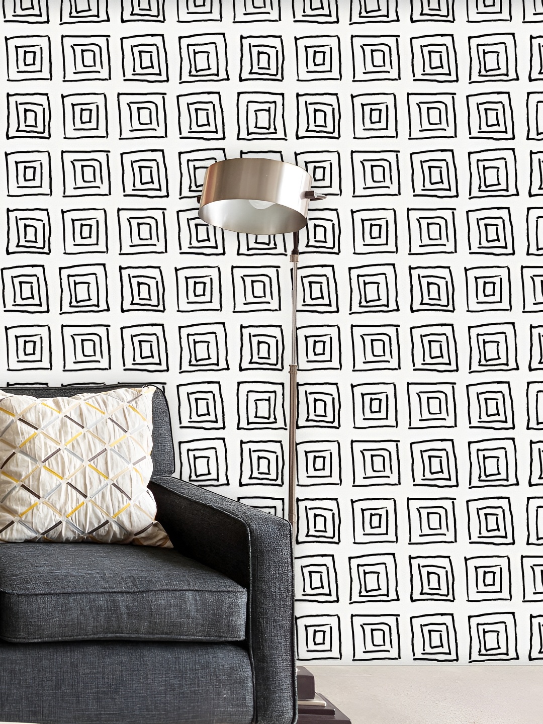 

ArtzFolio Black & Off White Printed Self Adhesive Decals & Stickers