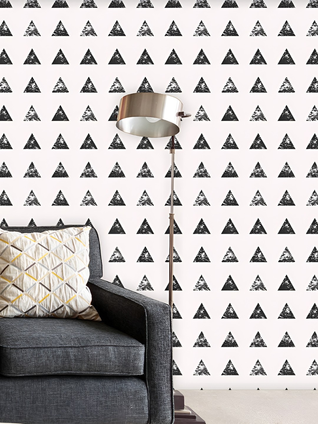 

ArtzFolio Black & Off White Geometric Printed Self Adhesive Wall Stickers