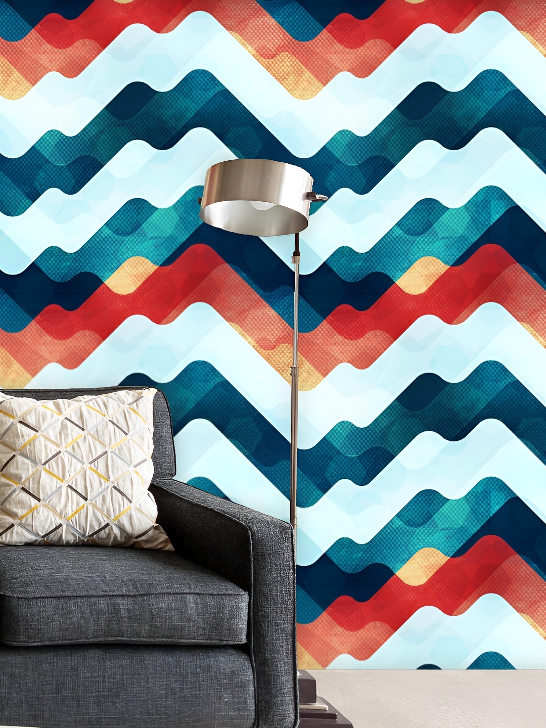 

ArtzFolio Blue & Red Peel & Stick Non-PVC Vinyl Self-Adhesive Wall Sticker