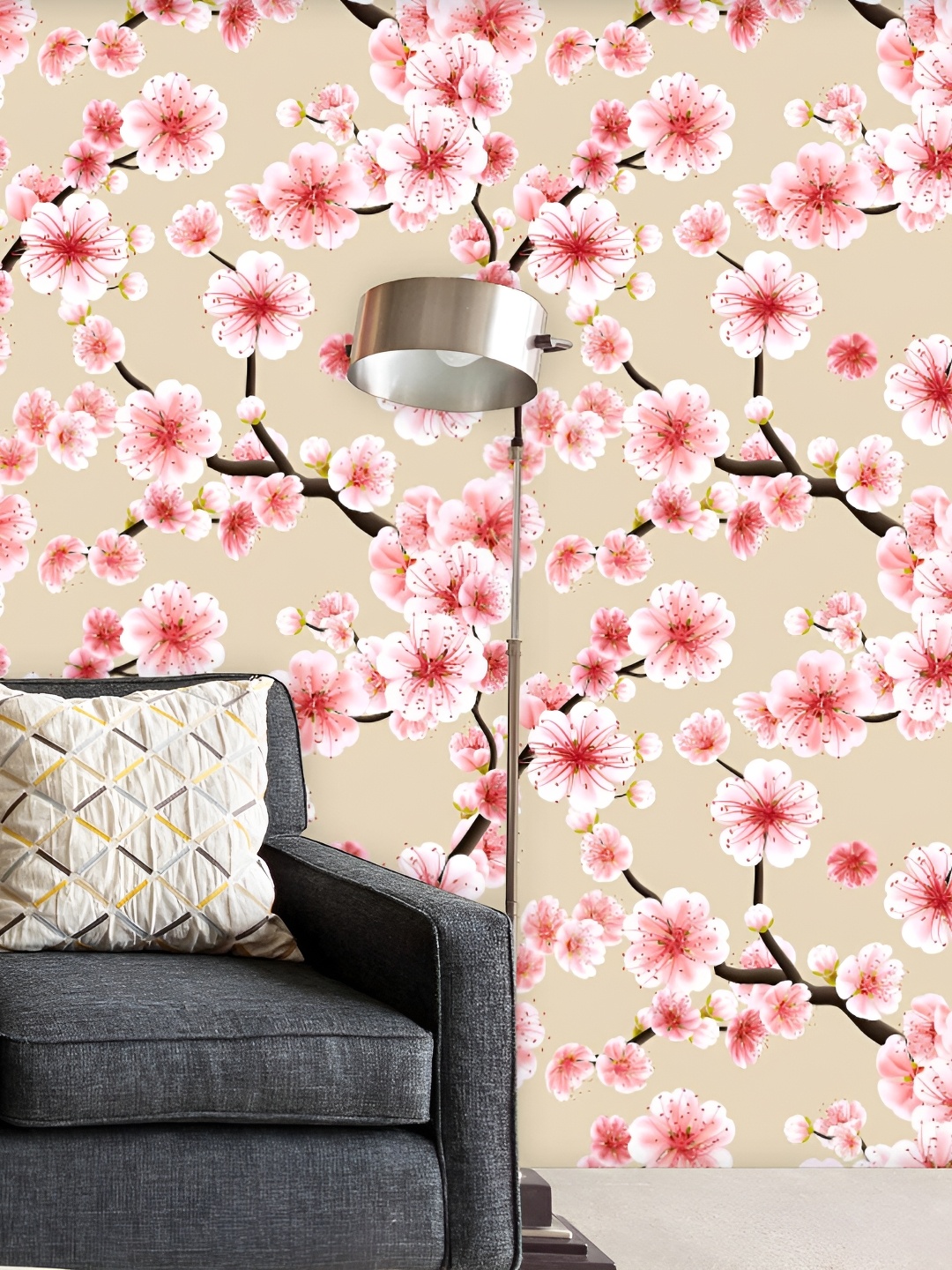 

ArtzFolio Multicolor Floral Printed Easy-to-Peel & Stick Wallpaper, Multi