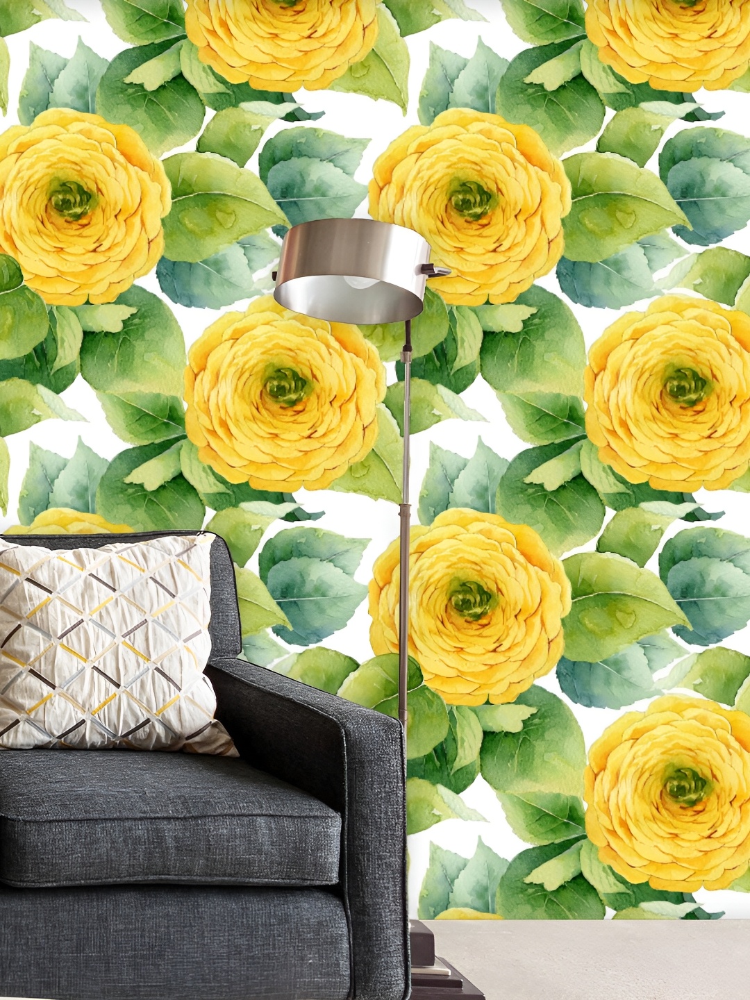 

ArtzFolio Yellow & Green Floral Printed Self Adhesive Decals & Stickers