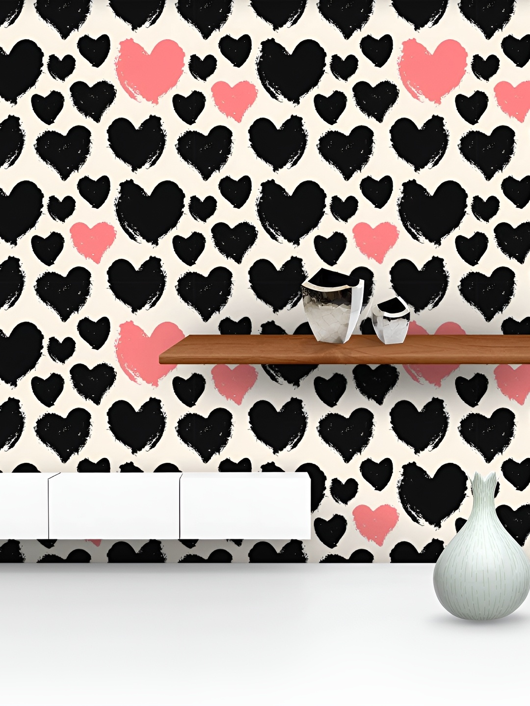 

ArtzFolio Black & Pink Printed Self-Adhesive Wallpaper