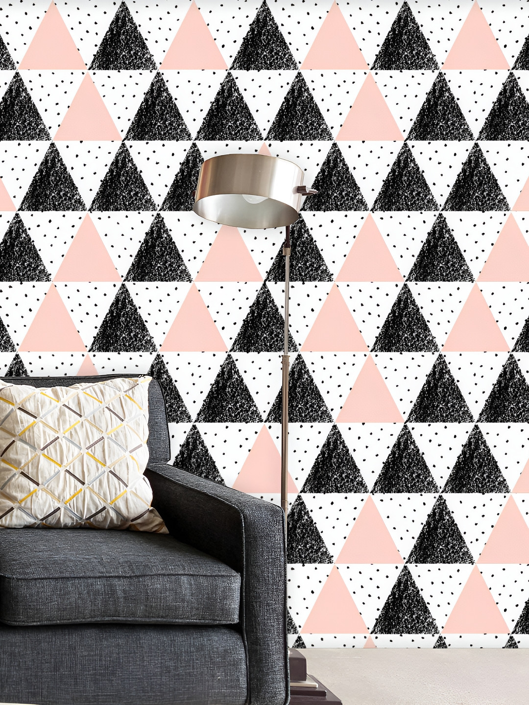 

ArtzFolio White & Black Geometric Printed Self Adhesive Wall Decal