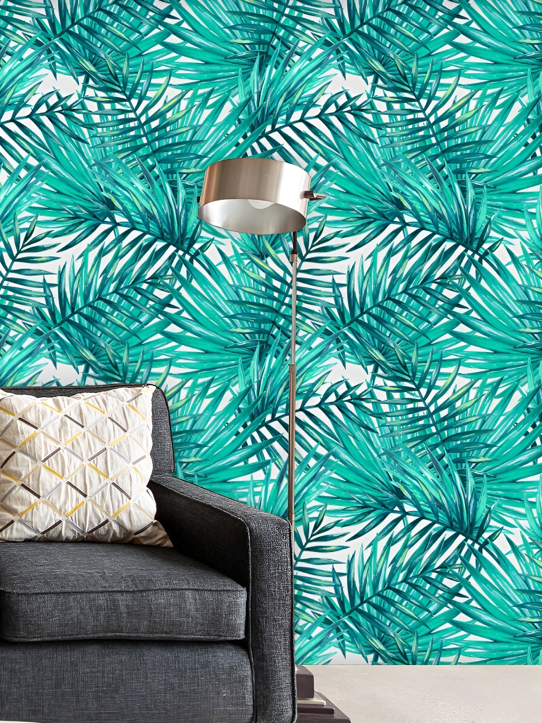 

ArtzFolio Green & White Printed Self-Adhesive Wallpaper