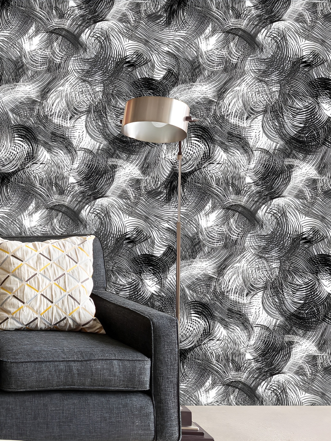 

ArtzFolio Black & White Abstract Printed Self Adhesive Water Resistant Wallpaper