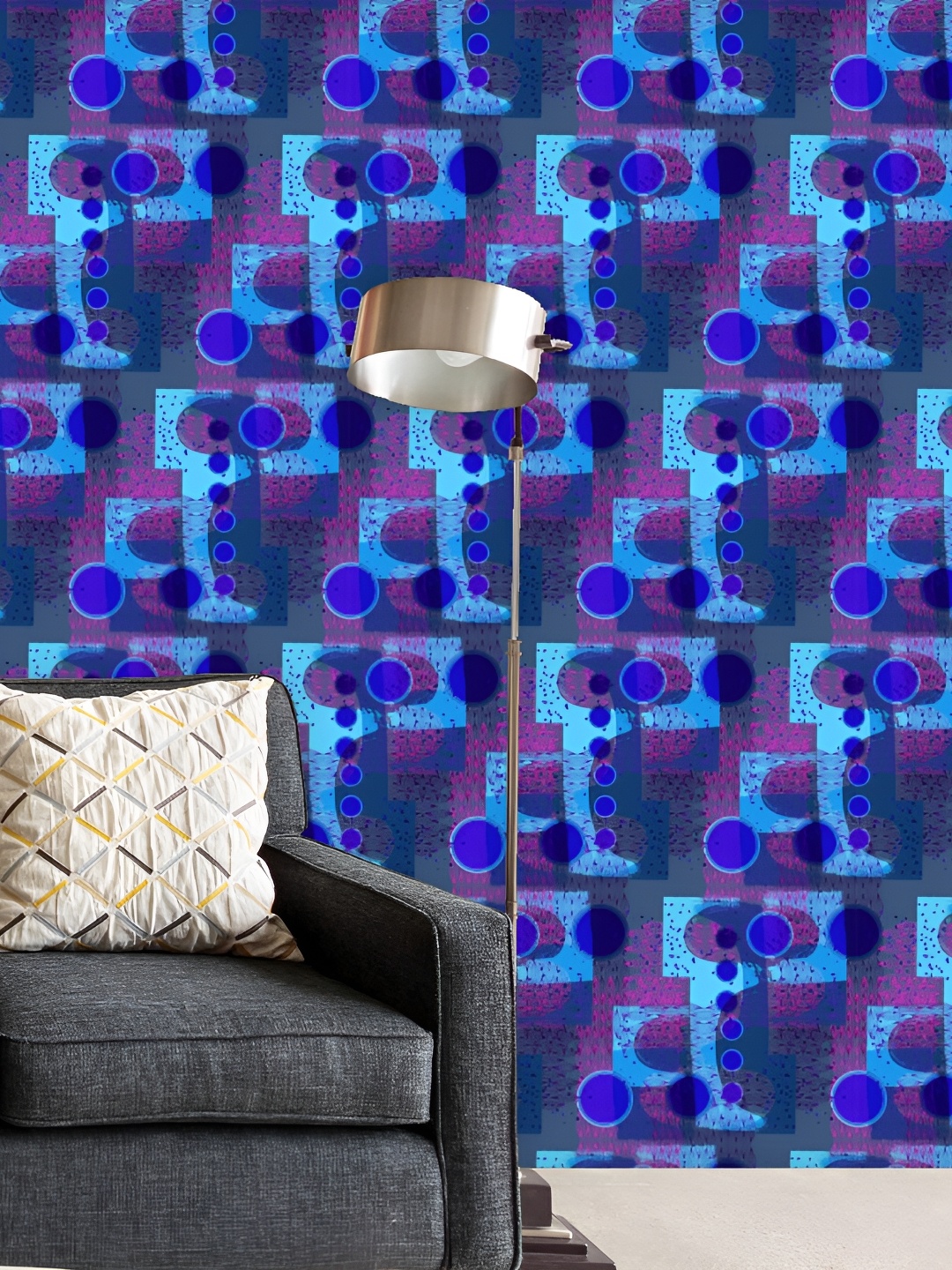 

ArtzFolio Blue & Purple Abstract Printed Self Adhesive Wallpaper