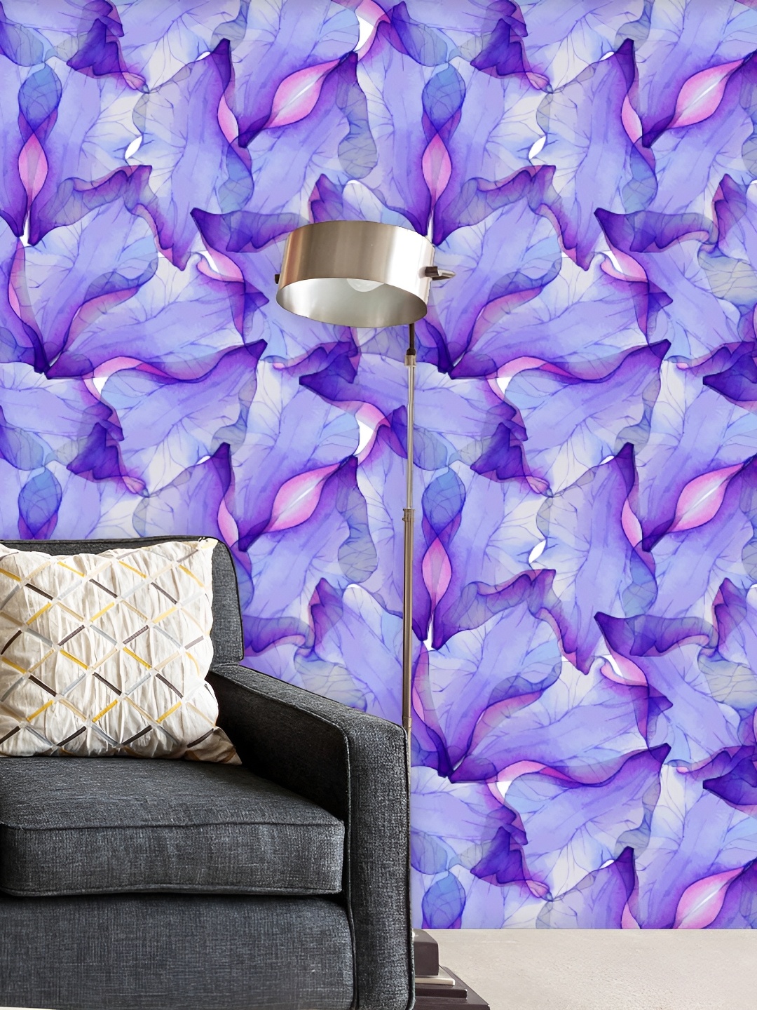 

ArtzFolio Purple Printed Self Adhesive Peel & Stick Wallpaper