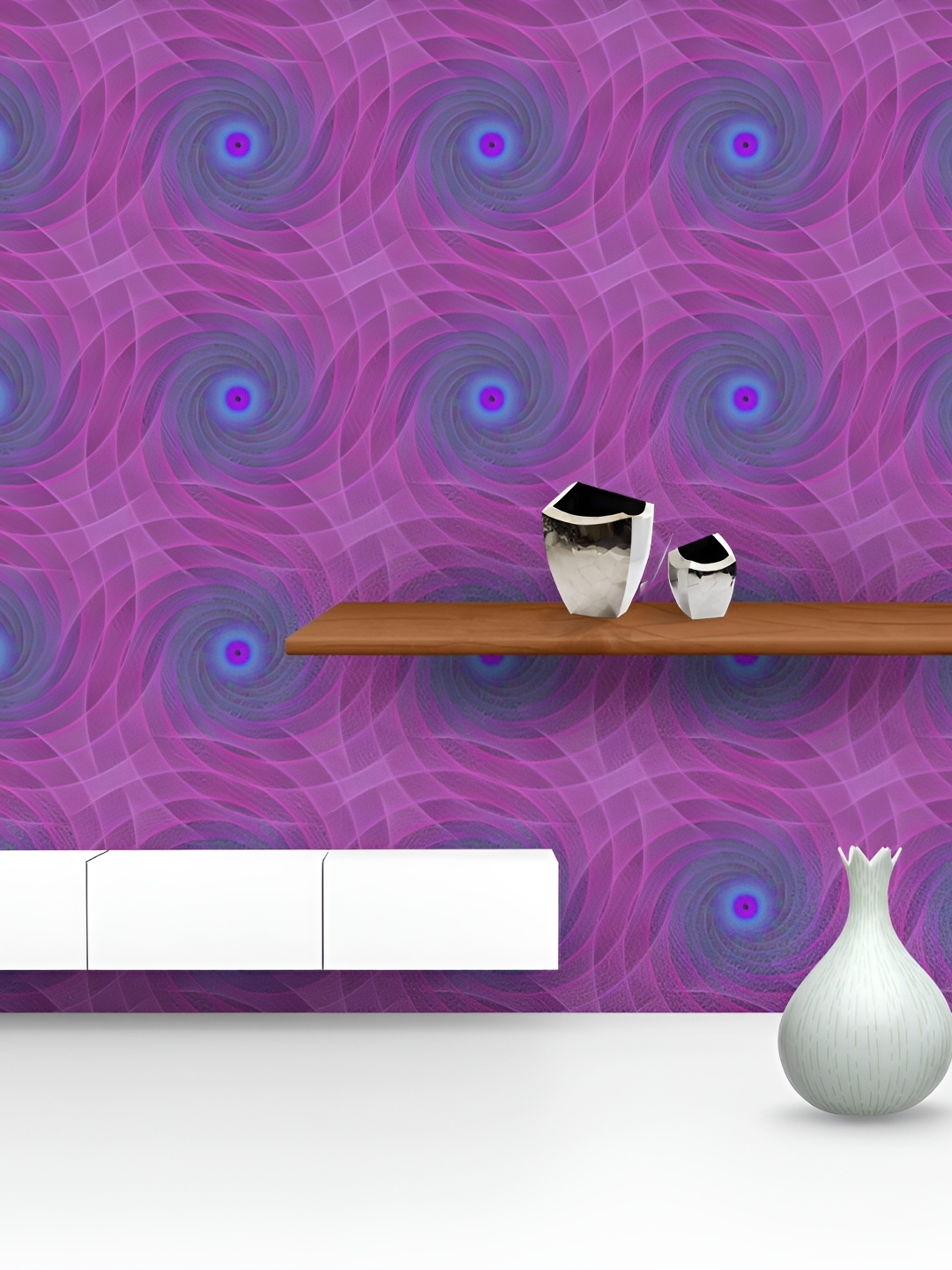 

ArtzFolio Purple & Grey Printed Self-Adhesive Water-Resistant Wallpaper