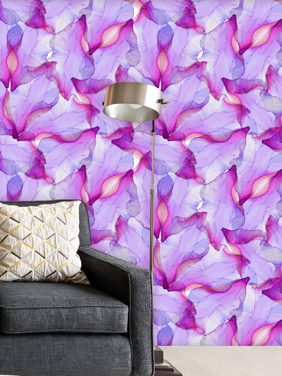 

ArtzFolio Blue & Purple Floral Printed Self Adhesive Wallpaper