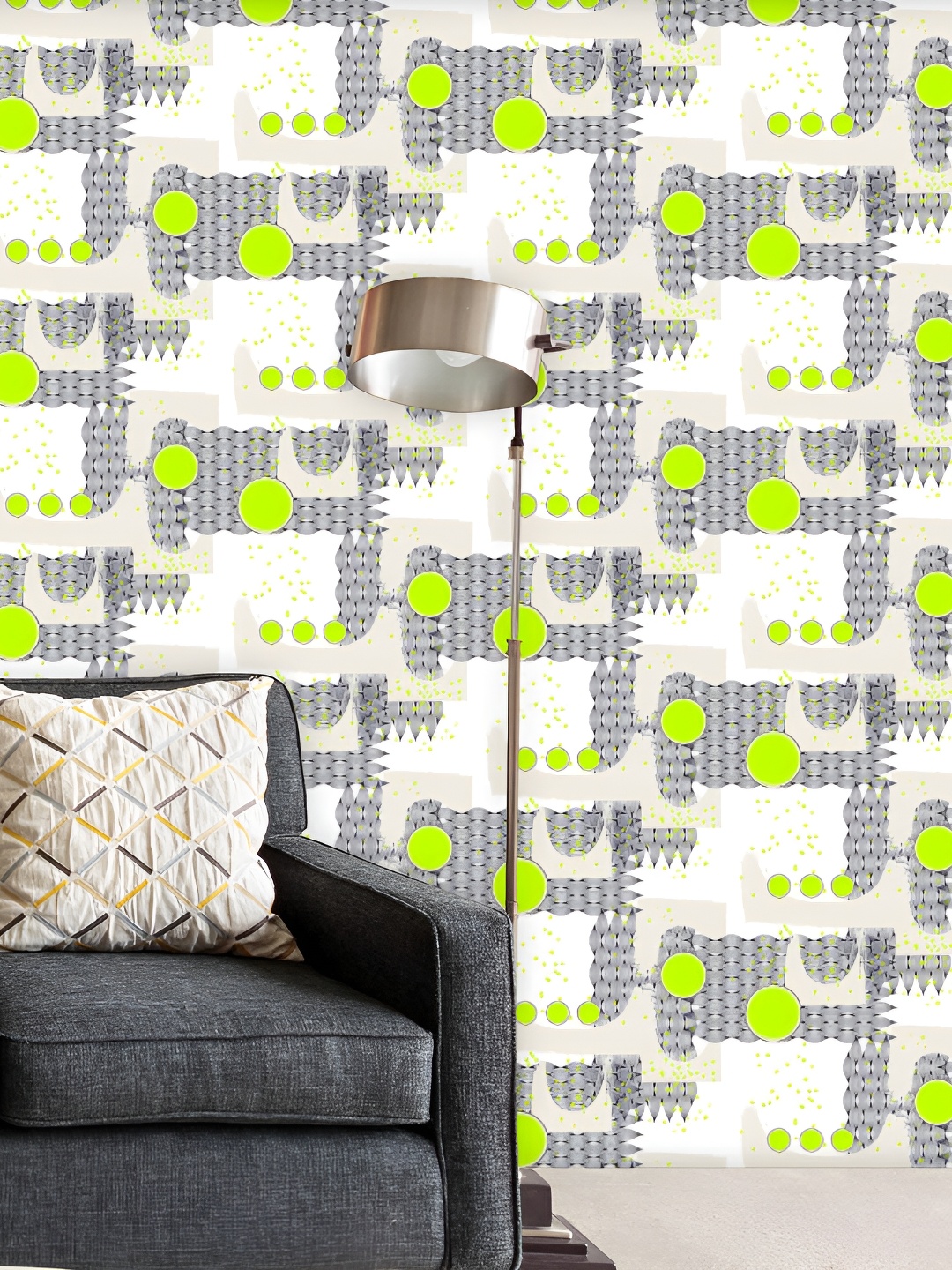 

ArtzFolio White & Grey Printed Self Adhesive Decals & Stickers