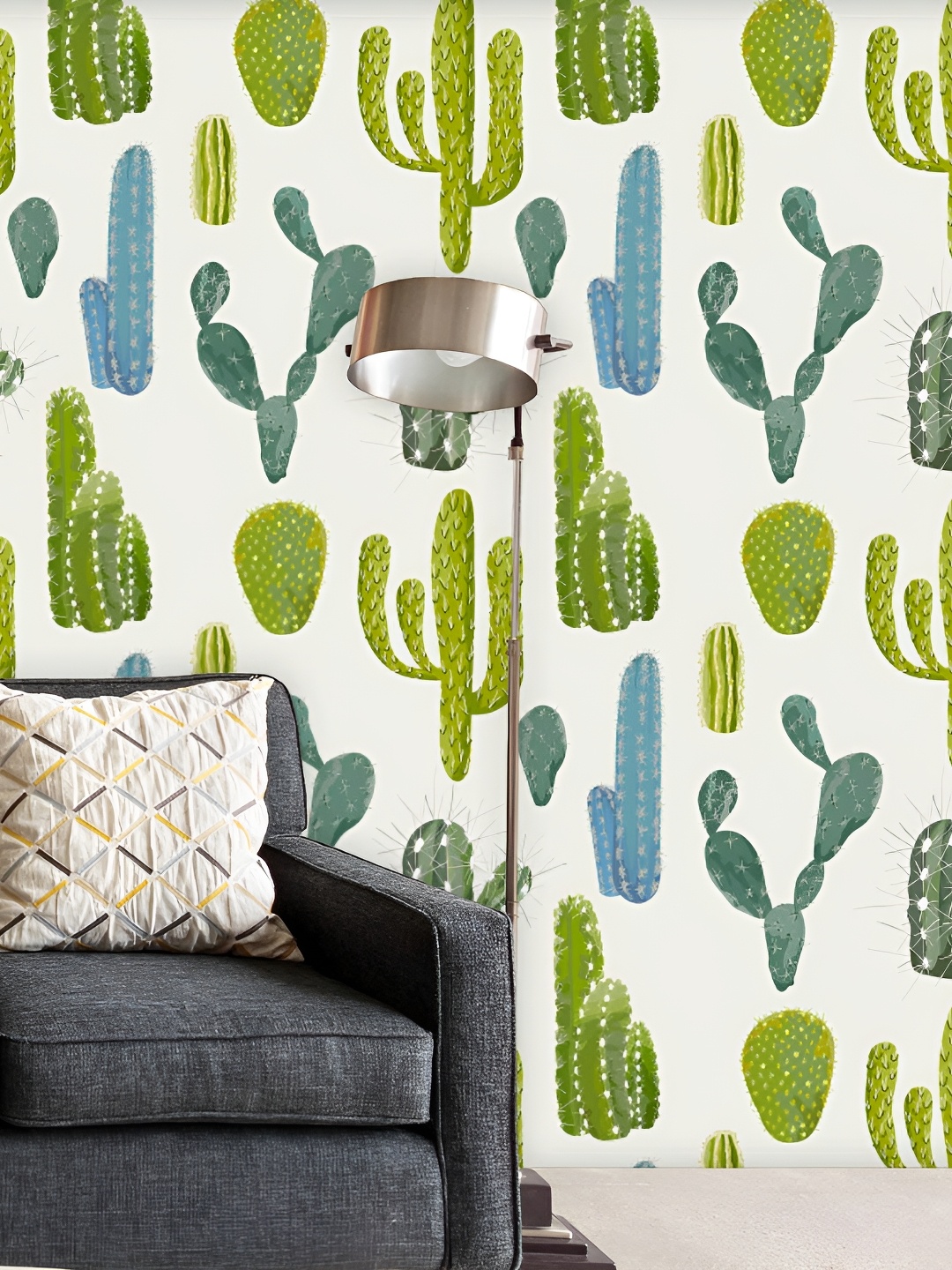 

ArtzFolio White & Green Printed Self Adhesive Wallpaper