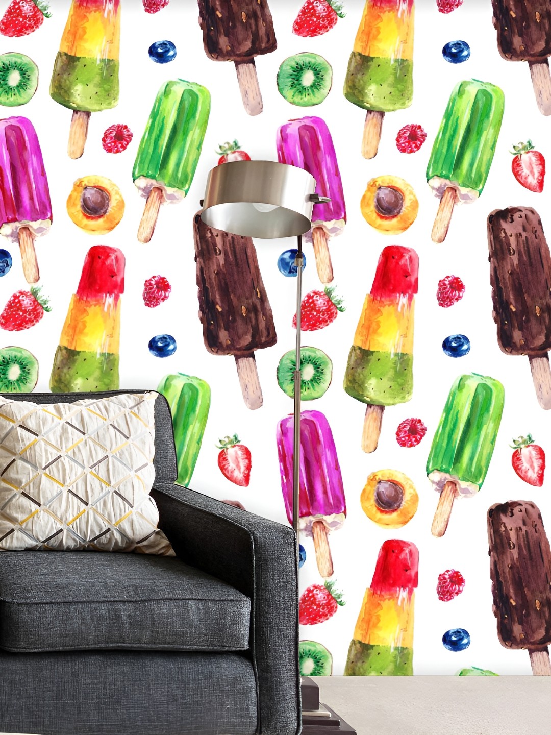 

ArtzFolio White & Brown Printed Self-Adhesive Water-Resistant Wallpaper