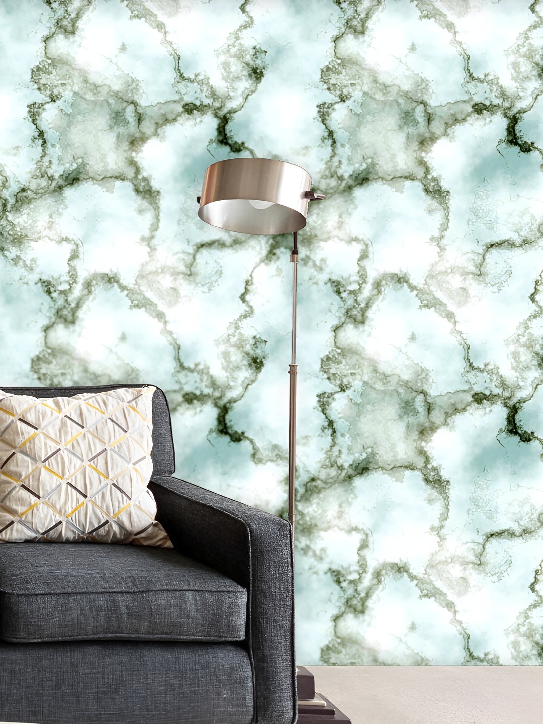 

ArtzFolio Blue & Grey Abstract Printed Self Adhesive Wall Decal