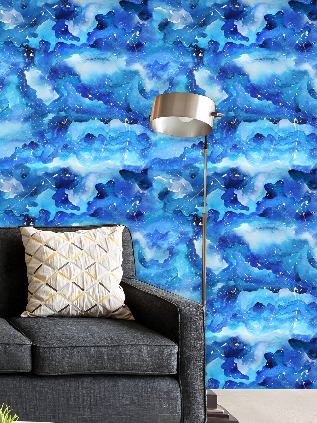 

ArtzFolio Blue Printed Self-Adhesive Water-Resistant Wallpaper