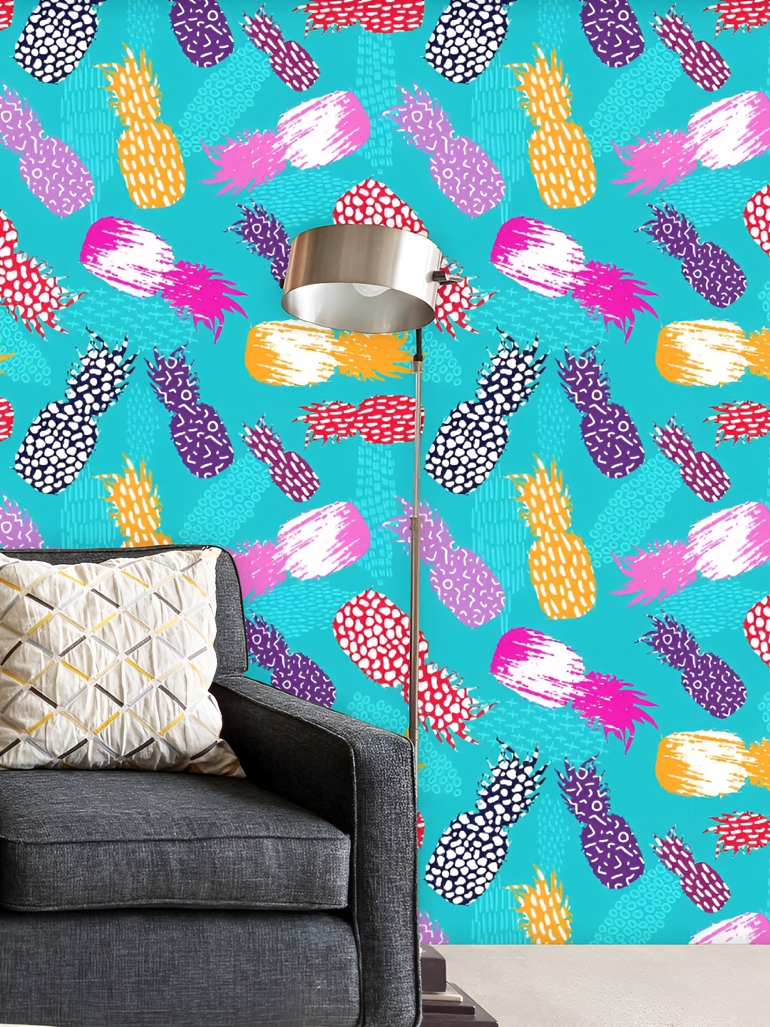 

ArtzFolio Blue & Pink Printed Self Adhesive Wallpaper