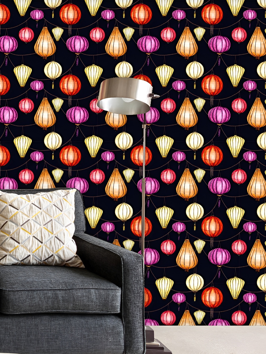 

ArtzFolio Black & Yellow Printed Self Adhesive Wallpaper