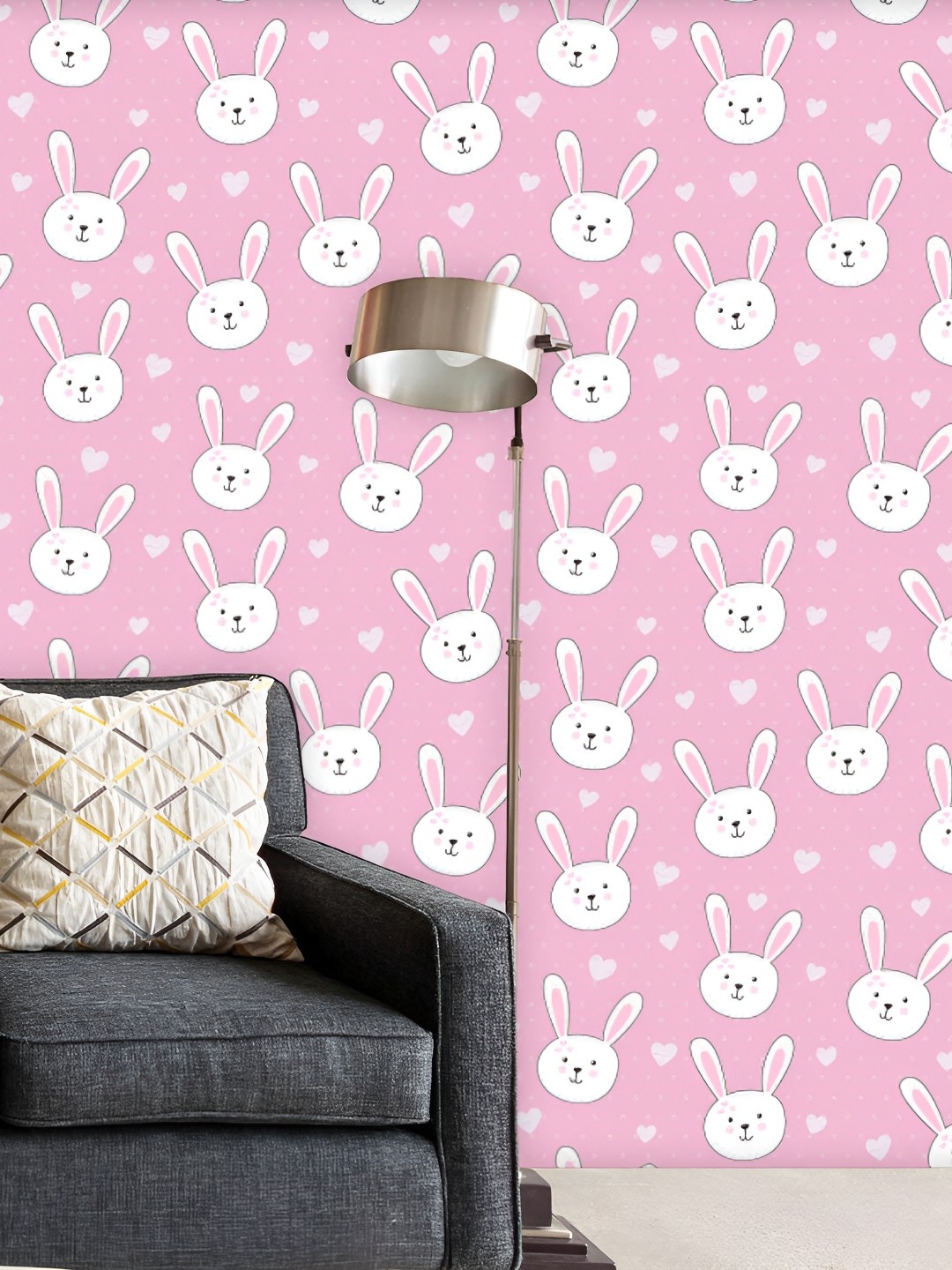 

ArtzFolio Pink & White Cartoon Characters Printed Self Adhesive Water Resistant Wallpaper