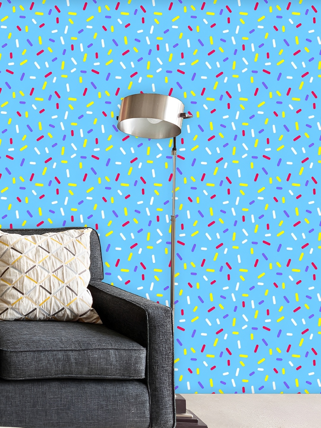 

ArtzFolio Blue & Yellow Abstract Printed Peel & Stick Self-Adhesive Wallpaper