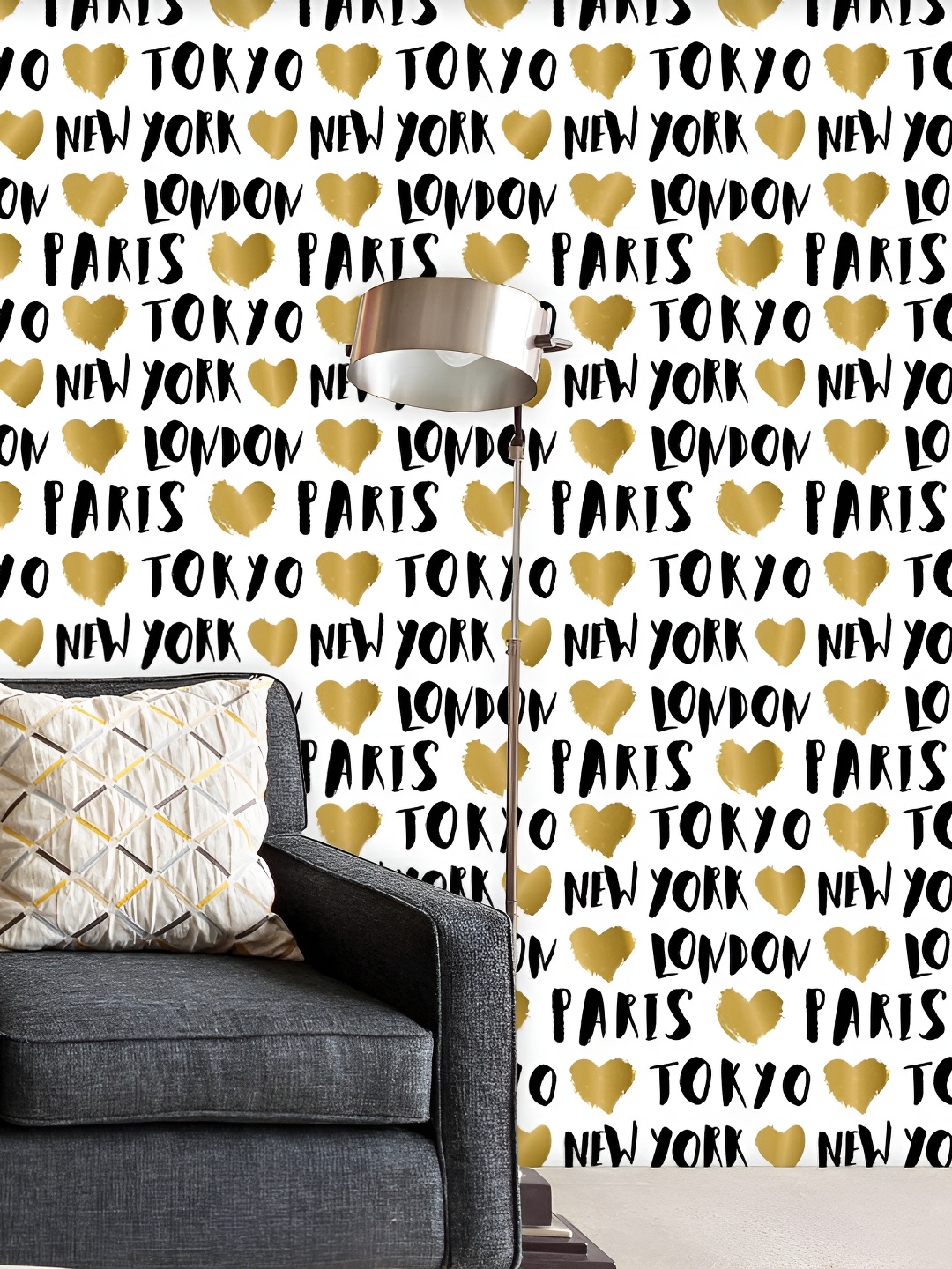 

ArtzFolio White & Black Printed Peel & Stick Wall Decal