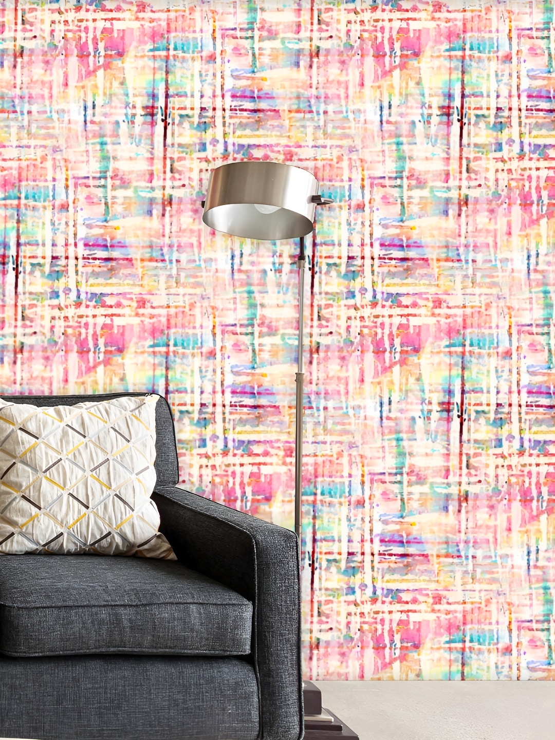 

ArtzFolio Multicolor Abstract Printed Easy-to-Peel & Stick Wallpaper, Multi