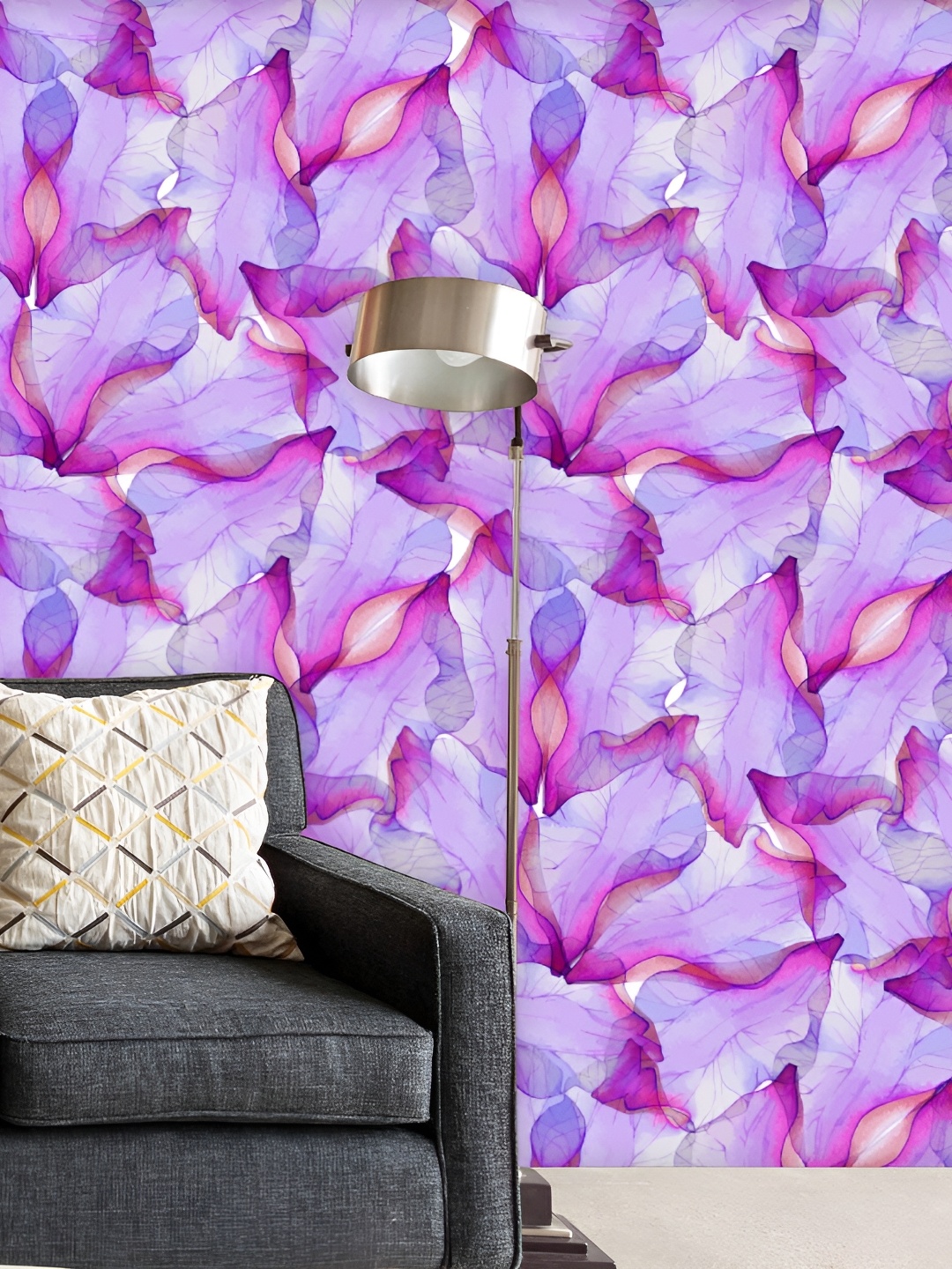 

ArtzFolio Purple & White Abstract Printed Self Adhesive Wall Decal