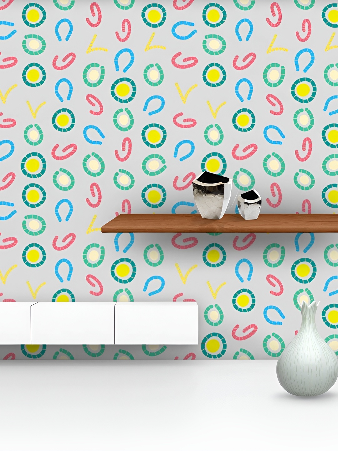 

ArtzFolio Grey & Green Abstract Printed Self Adhesive Wallpaper