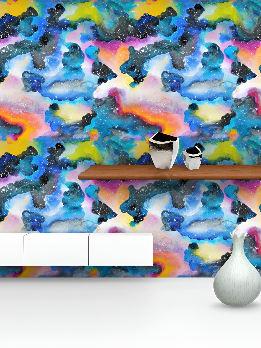 

ArtzFolio Blue & Black Abstract Printed Self Adhesive Wall Decal