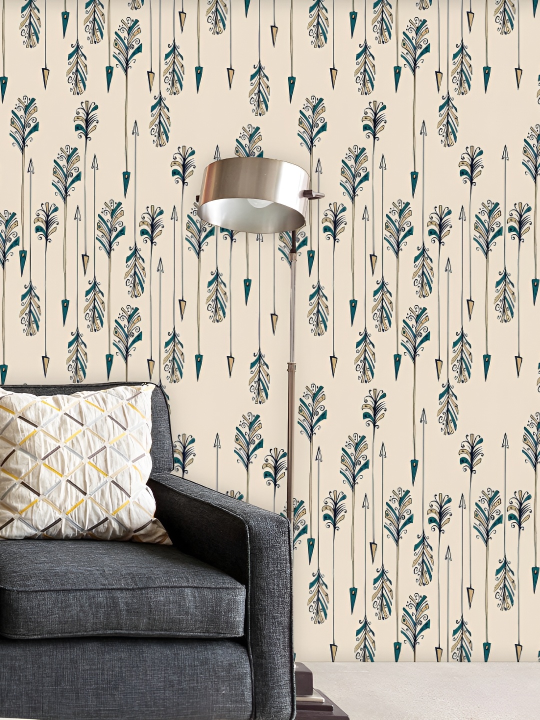 

ArtzFolio Beige & Green Printed Self Adhesive Wall Decal
