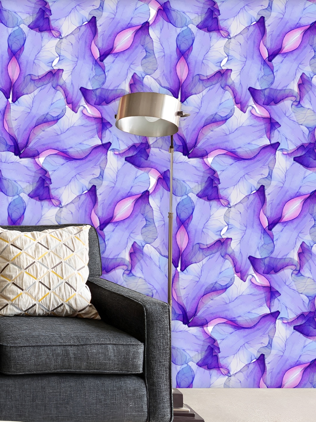 

ArtzFolio Purple & White Printed Peel & Stick Wall Decal