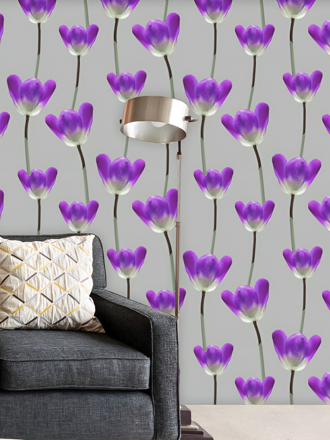 

ArtzFolio Peel & Stick Non-PVC Vinyl Self-Adhesive Printed Wall Sticker, Grey