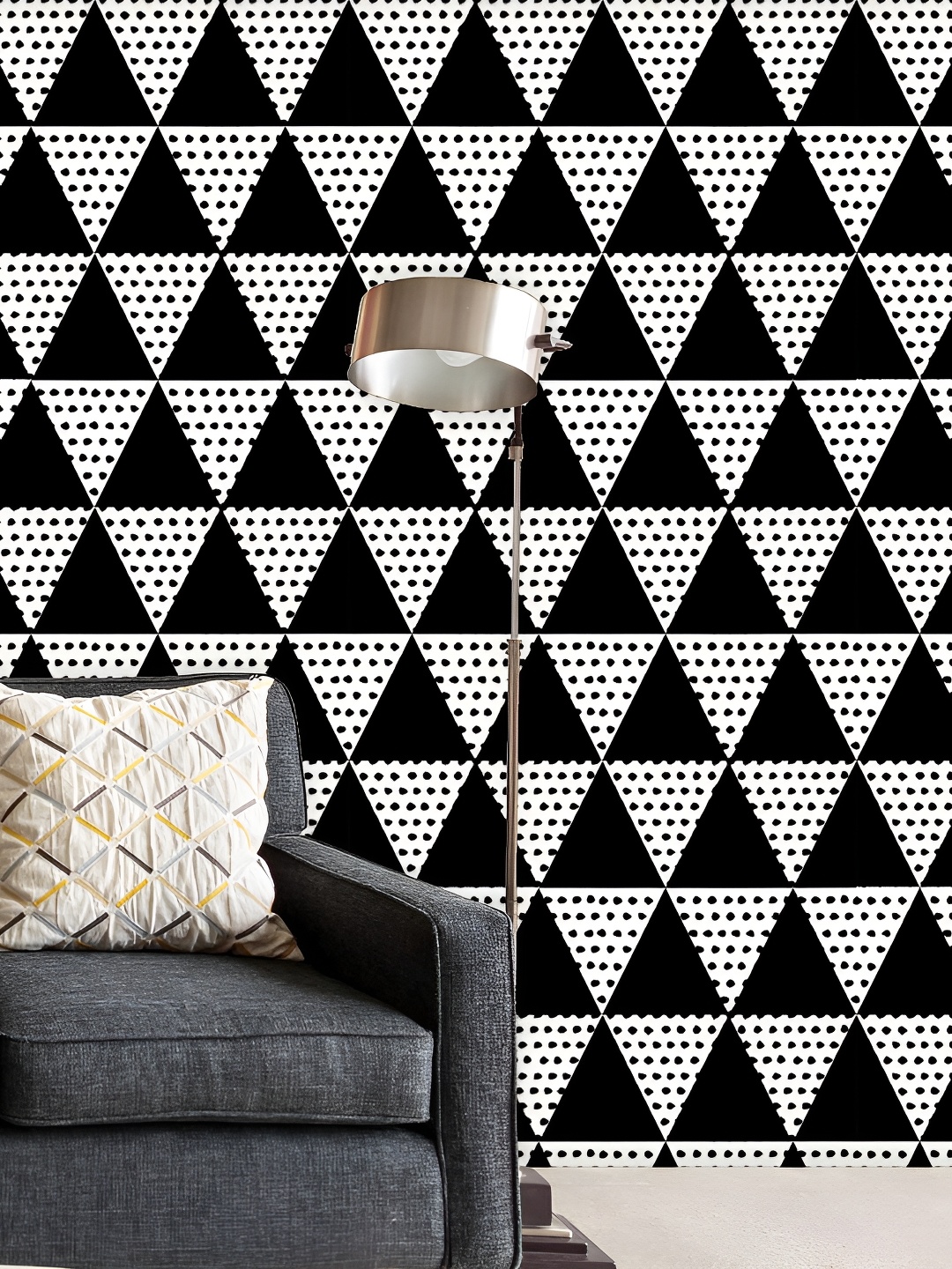 

ArtzFolio Black & White Geometric Printed Self-Adhesive Peel & Stick Wallpaper