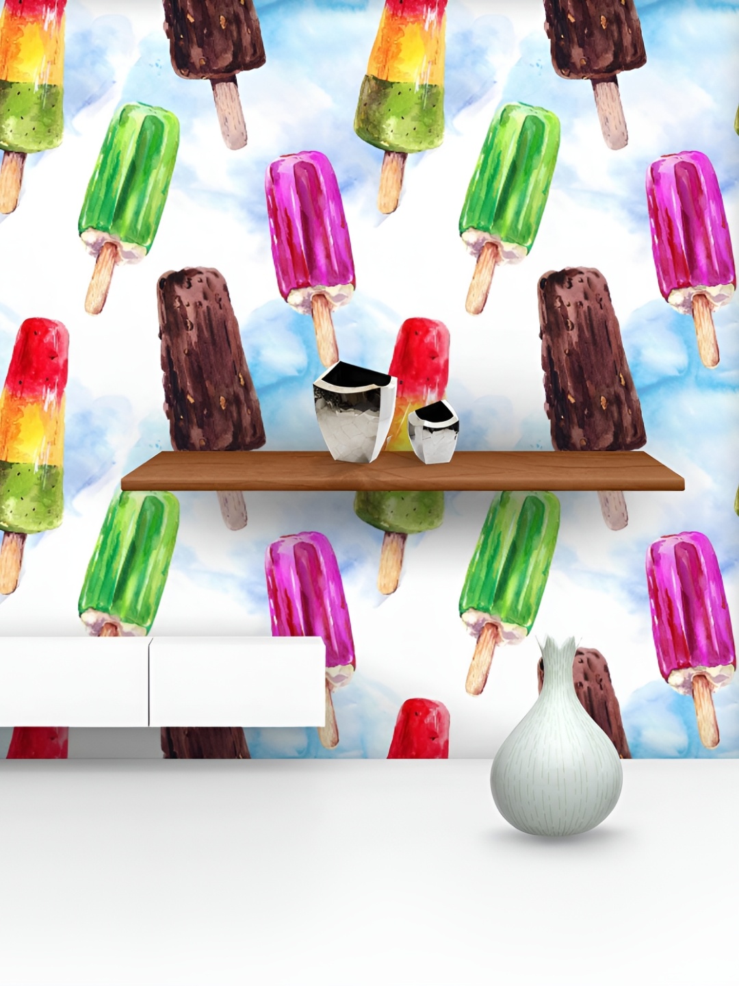 

ArtzFolio Blue & Pink Printed Self-Adhesive Water-Resistant Wallpaper