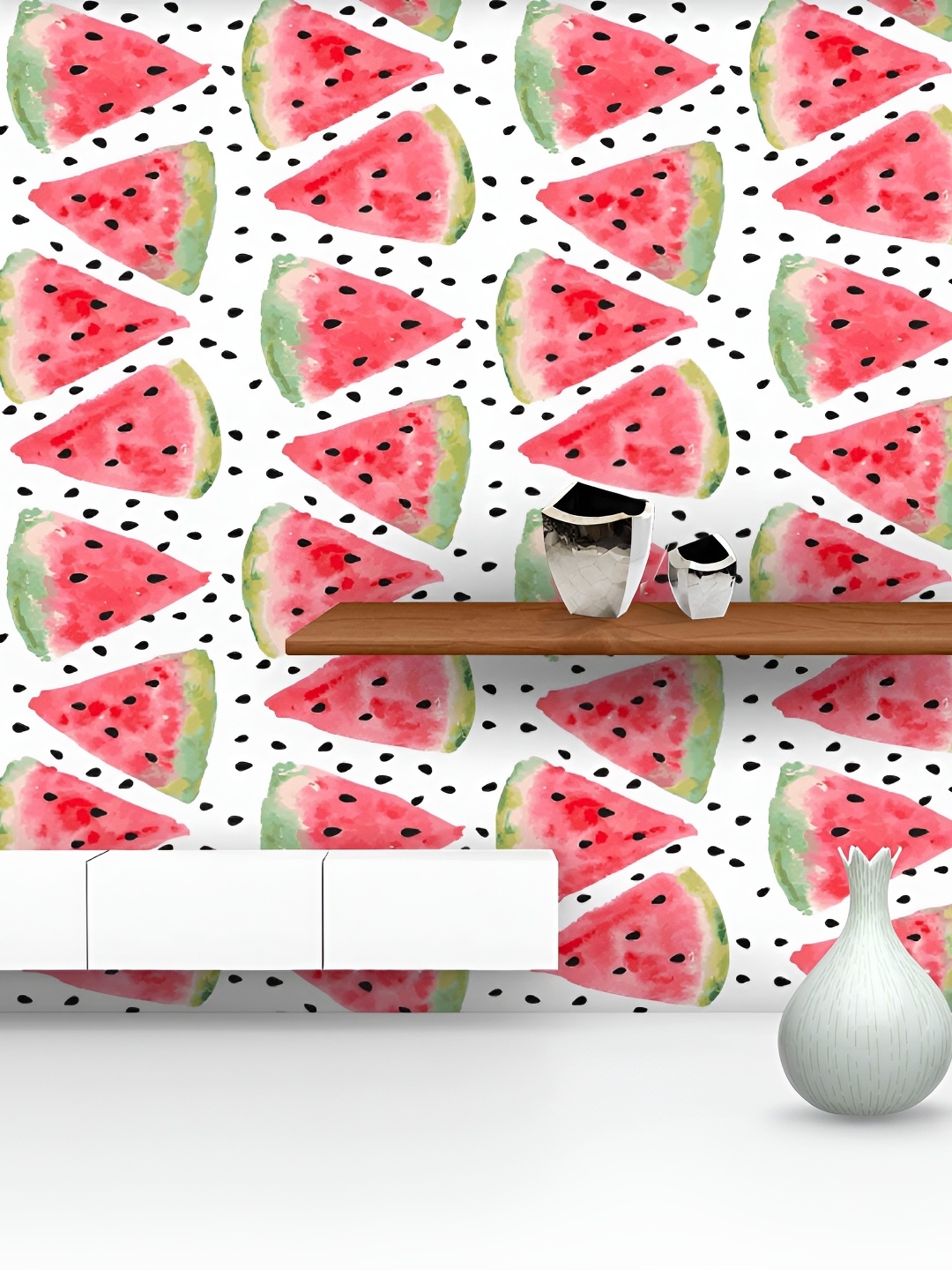

ArtzFolio White & Red Abstract Printed Self Adhesive Water Resistant Wallpaper