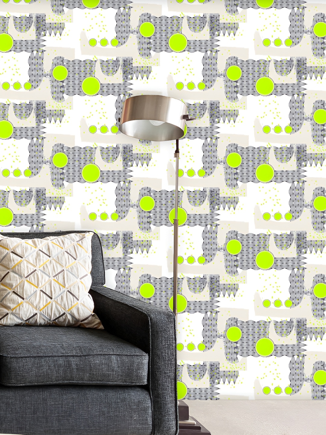 

ArtzFolio White & Grey Abstract Printed Self Adhesive Wallpaper