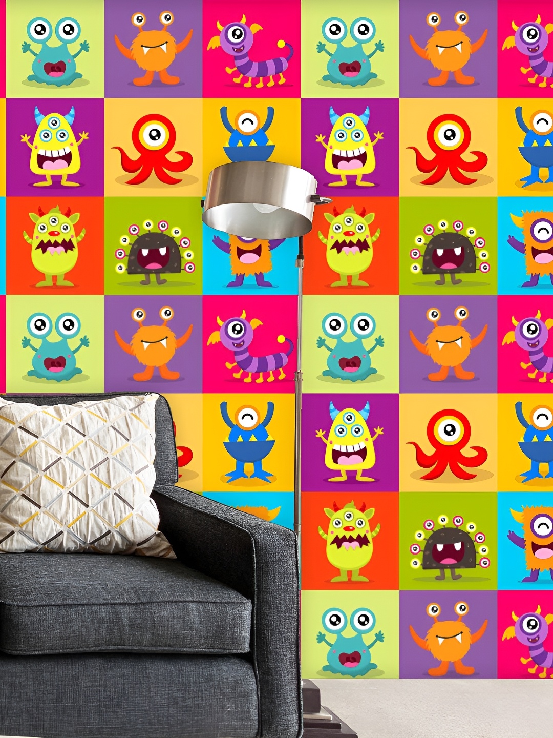 

ArtzFolio Yellow & Violet Printed Self-Adhesive Wallpaper