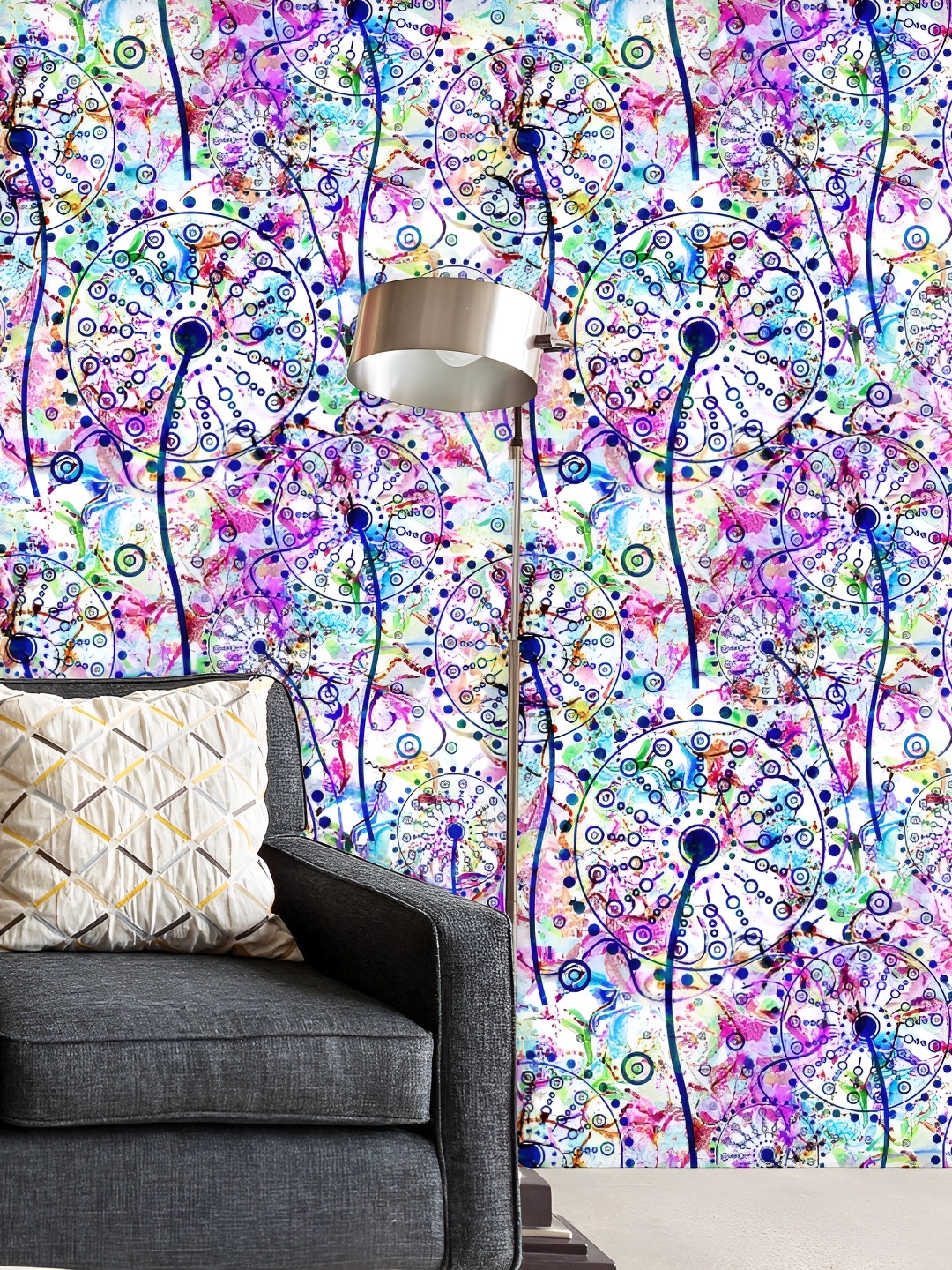

ArtzFolio Purple & Blue Printed Self Adhesive Decals & Stickers