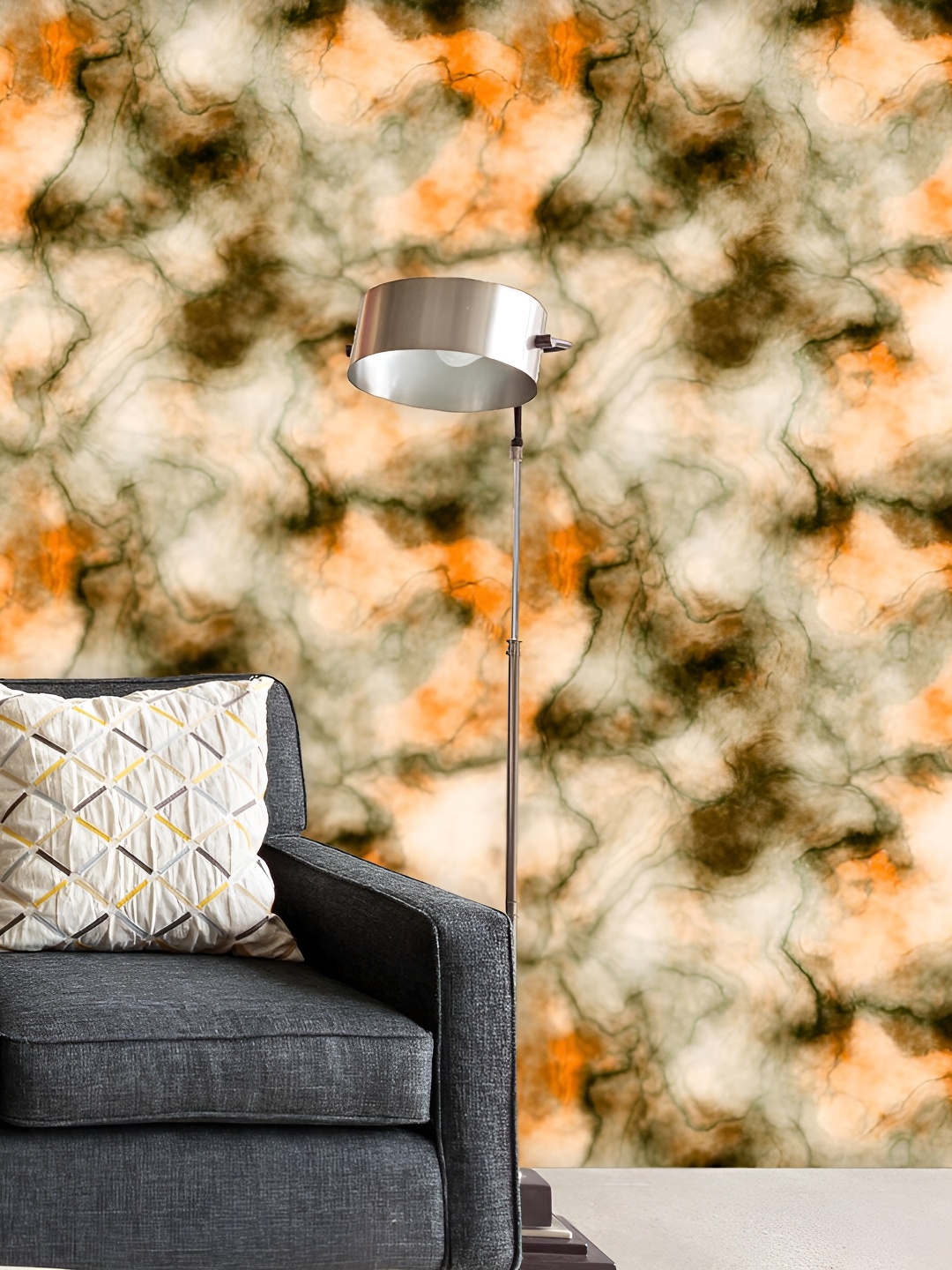 

ArtzFolio Brown & Green Abstract Printed Peel & Stick Self-Adhesive Wall Sticker