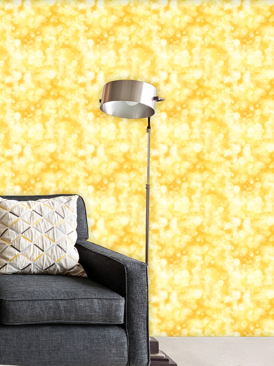 

ArtzFolio Yellow Printed Self-Adhesive Water-Resistant Wallpaper
