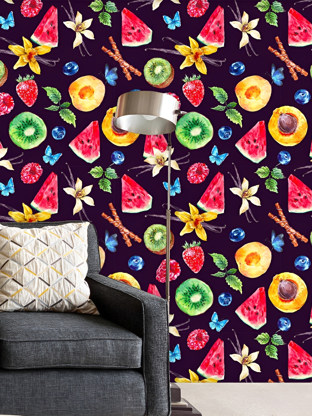 

ArtzFolio Black & Red Printed Peel & Stick Non-PVC Vinyl Self-Adhesive Wallpaper