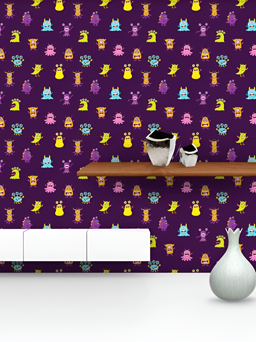 

ArtzFolio Purple & Yellow Abstract Printed Self Adhesive Peel & Stick Wall Sticker