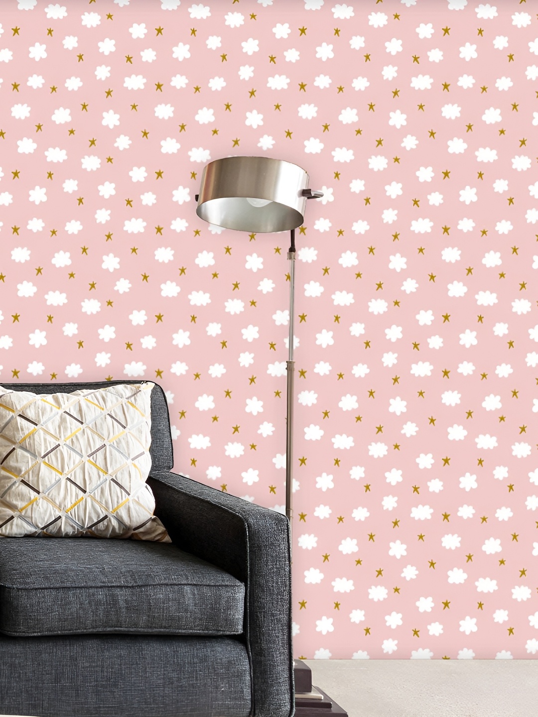 

ArtzFolio Pink & White Printed Self Adhesive Decals & Stickers
