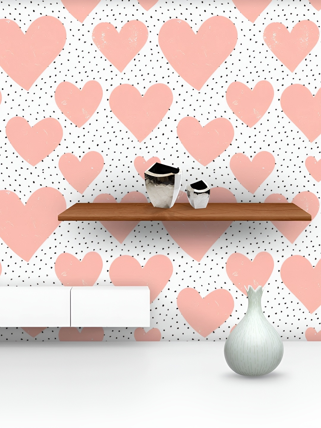 

ArtzFolio White & Peach Printed Self-Adhesive Water-Resistant Wallpaper