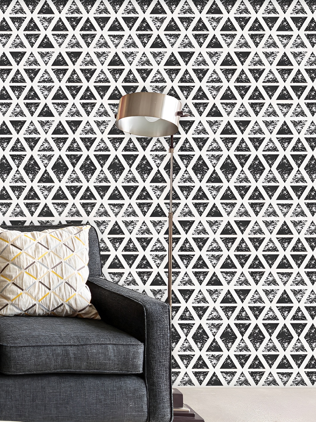 

ArtzFolio Grey & Black Printed Peel & Stick Wall Decals