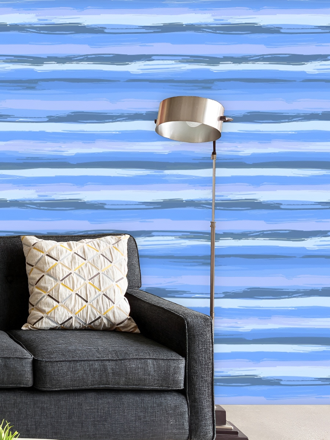 

ArtzFolio Blue Printed Self Adhesive Peel & Stick Wallpaper