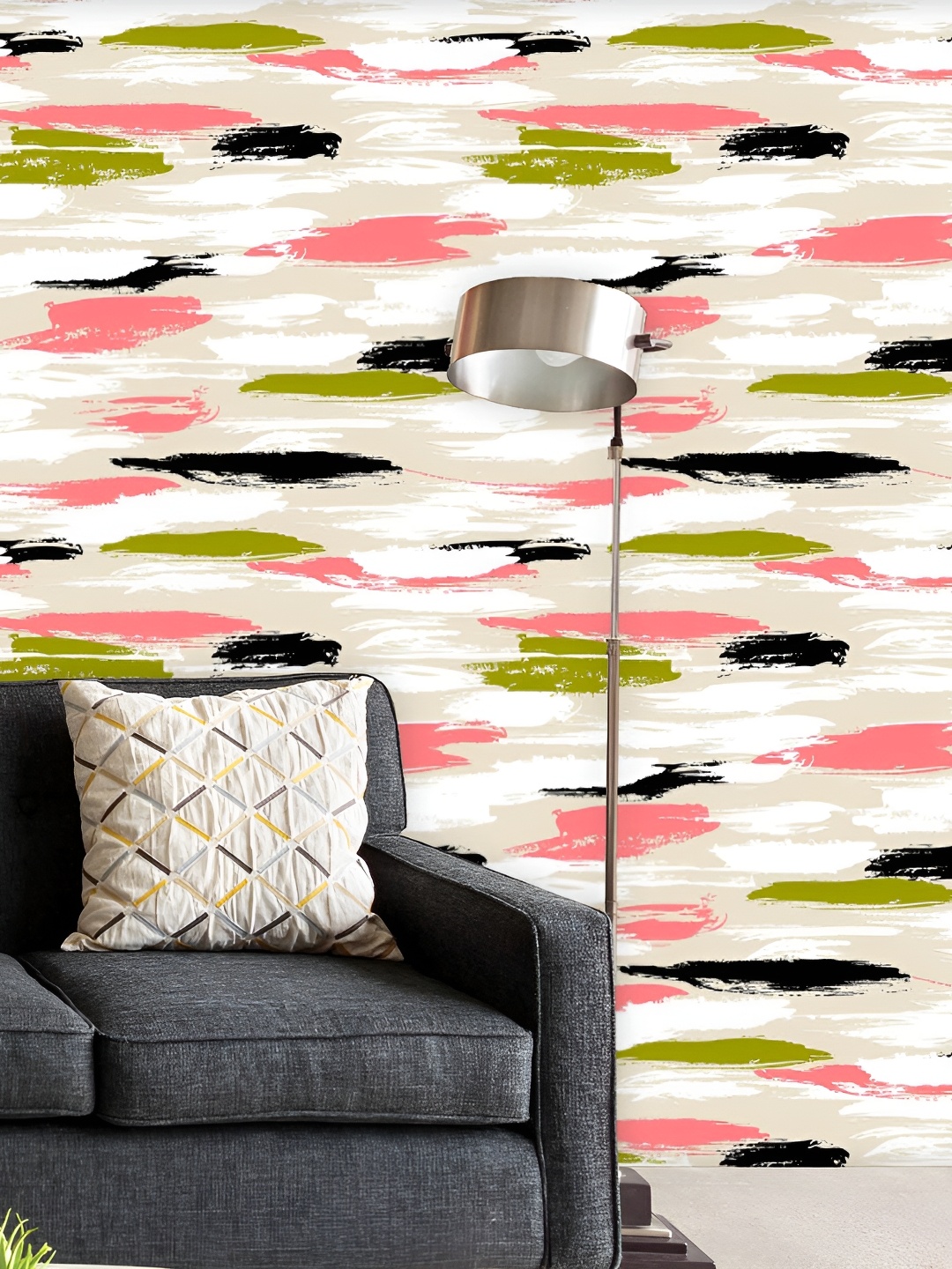 

ArtzFolio White & Beige Abstract Printed Peel & Stick Wall Decal